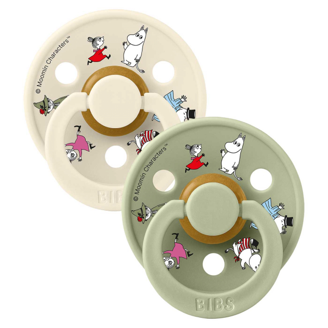 BIBS x Moomin Colour 2-Pack 0-6 mån Friends Ivory Mix