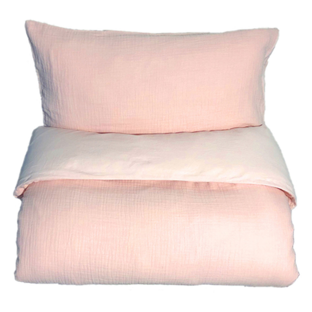 Mini Dreams Påslakanset Vagn/vagga Little Wave Light pink