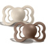 BIBS Napp Supreme Silikon 2-pack 6-18 mån Vanilla/Dark Oak i gruppen Babytillbehör / Nappar och tillbehör / Nappar 6 månader + hos Bonti (BIBS260336)