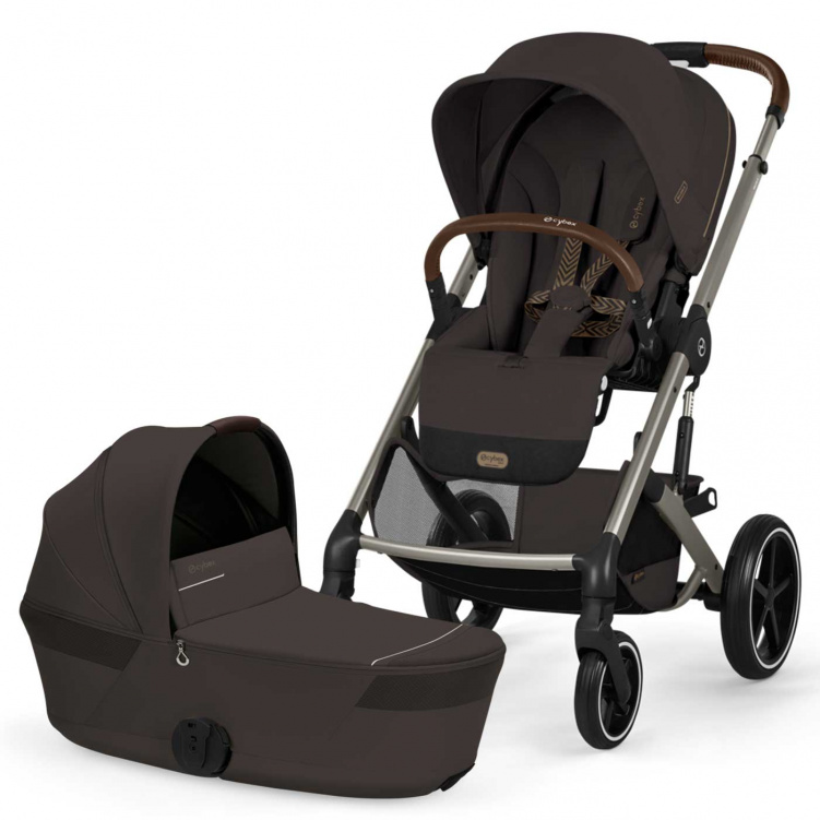 Cybex Balios S Lux 2026 DUO med Fold-Cot Chocolate Brown i gruppen Barnvagnar / Varumärken / Cybex / Cybex Balios S hos Bonti (CYBE526001701)