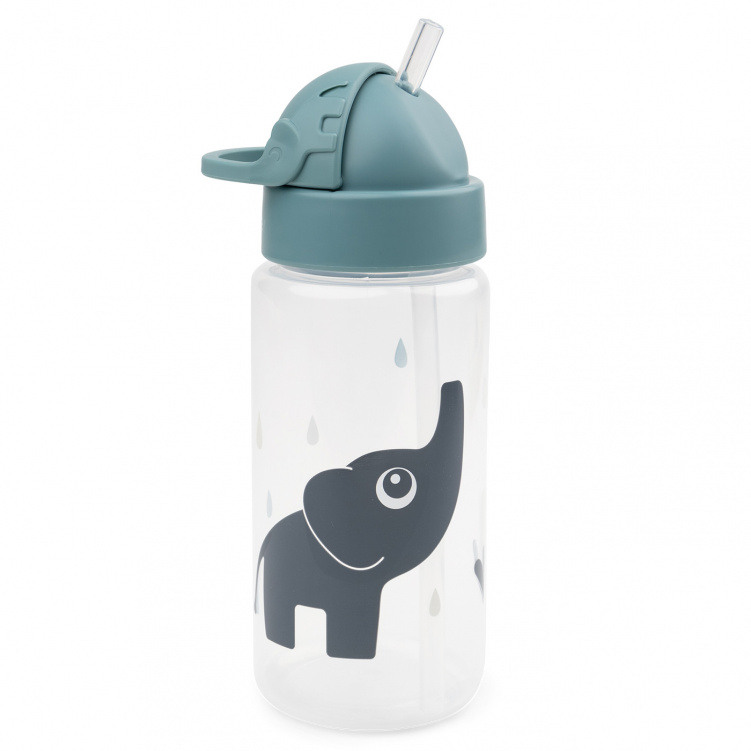 Done By Deer Vattenflaska med sugrör Elphee Blue i gruppen Babytillbehör / Äta och mata / Muggar, flaskor och glas hos Bonti (DOBD1026312)