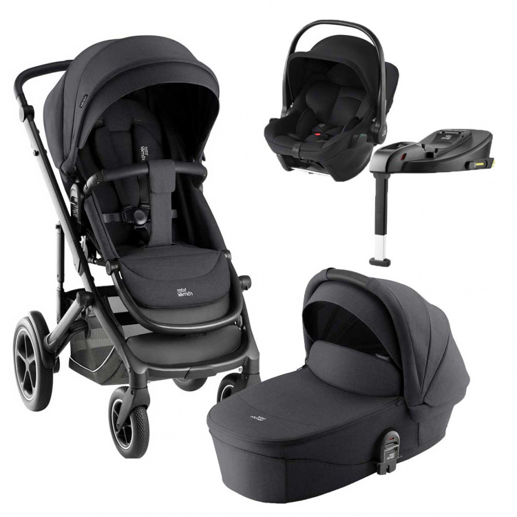 Britax Smile 5Z Duovagn + Baby-safe Core + Bas i gruppen Barnvagnar / Varumärken / Britax / Britax Smile hos Bonti (SET-Britax5Z2)
