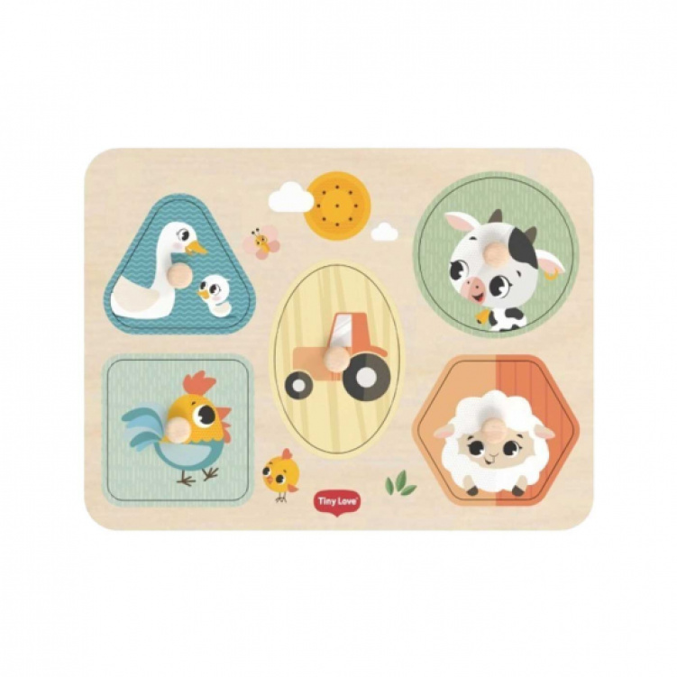 Tiny Love Ljudpussel i trä Farmers Funday i gruppen Leksaker / Spel och pussel / Knoppussel och figurpussel hos Bonti (TILO3333151111)